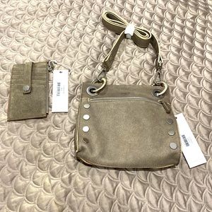 Small Hammitt Los Angeles Purse & Wallet Set Pewter Studded Silver Handbag New